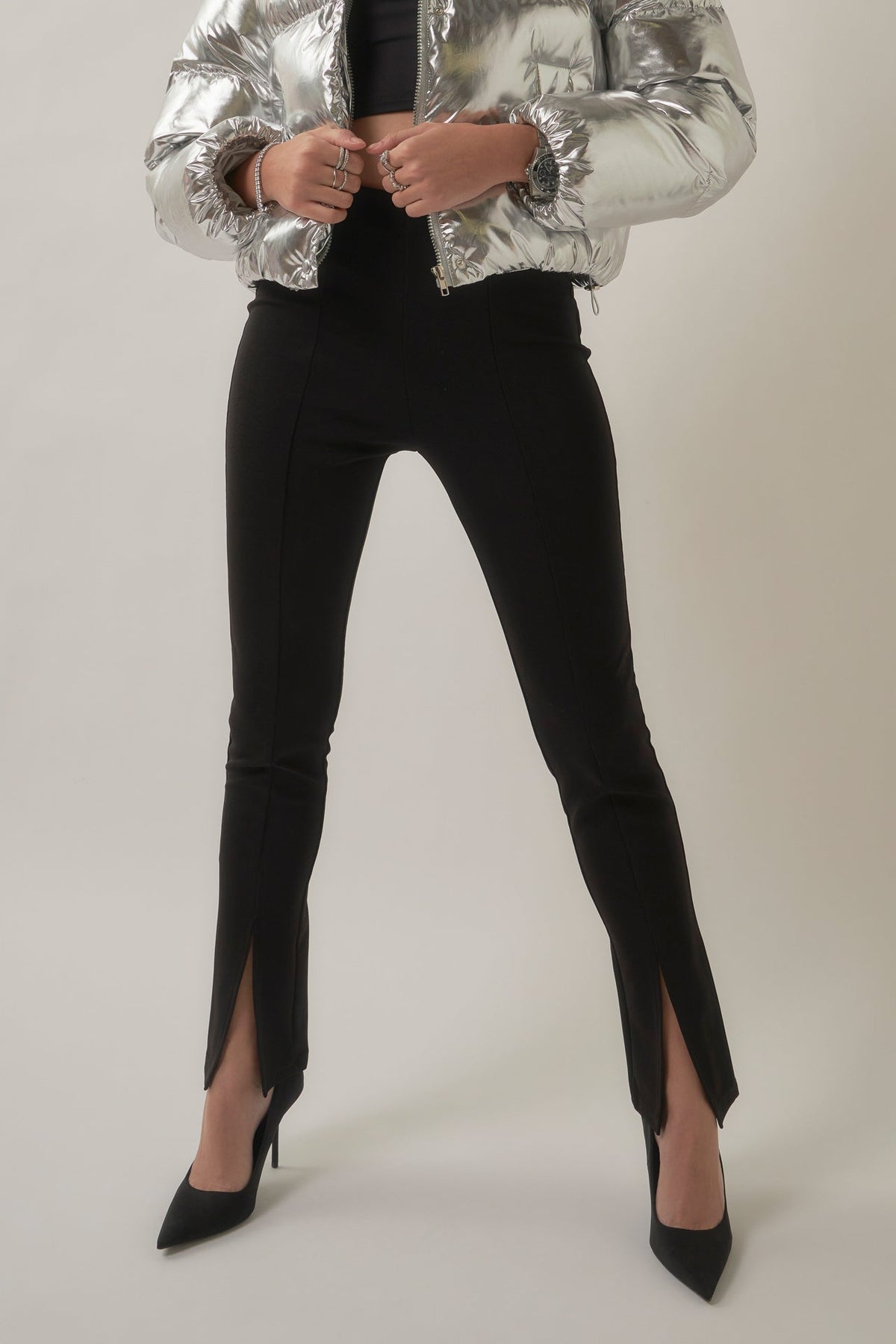 GREY LAB - Front Slit Flares - PANTS available at Objectrare