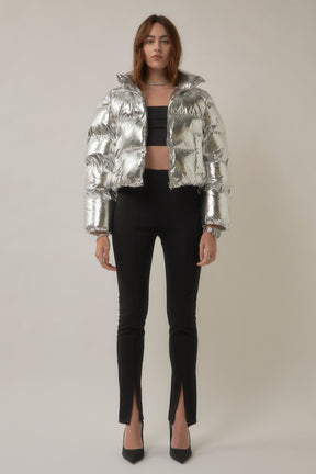 GREY LAB-Cropped Puffer Jacket-JACKETS available at Objectrare