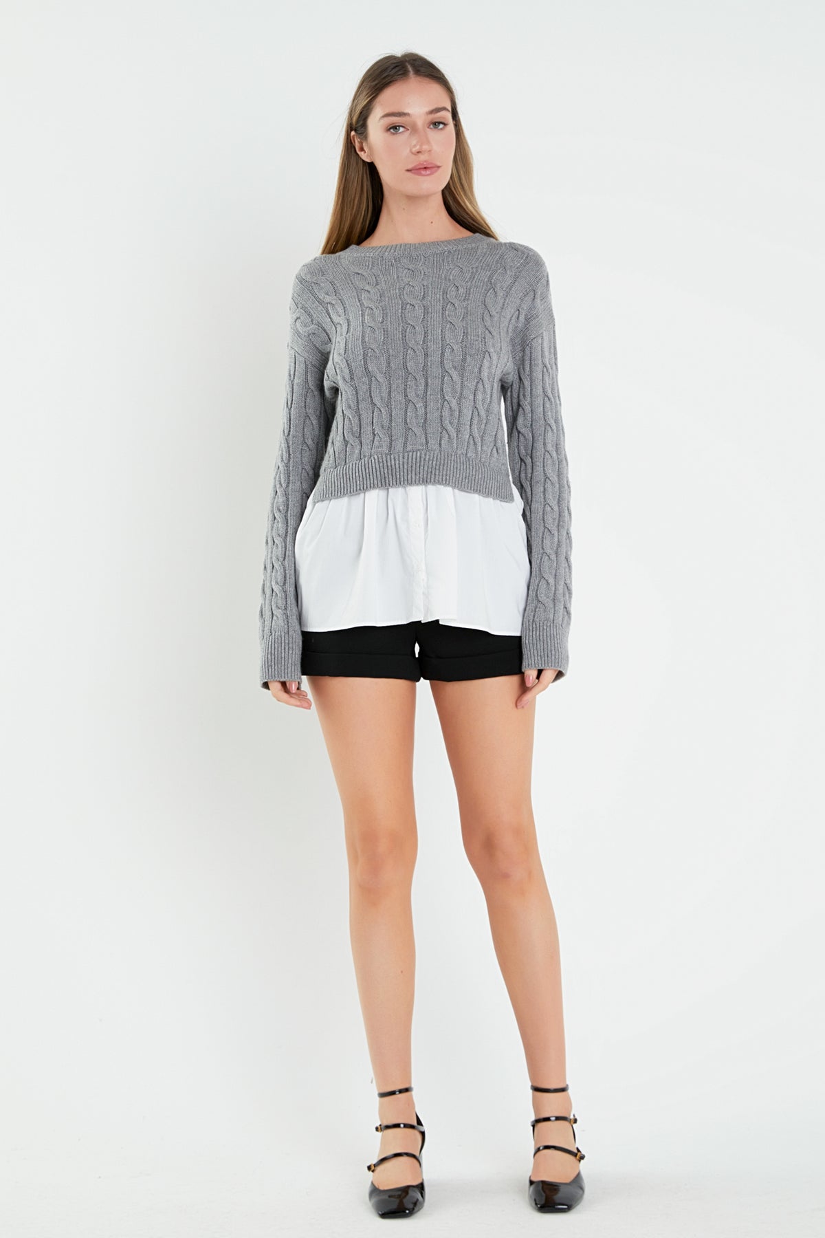 ENGLISH FACTORY - Mixed Media Sweater - SWEATERS & KNITS available at Objectrare