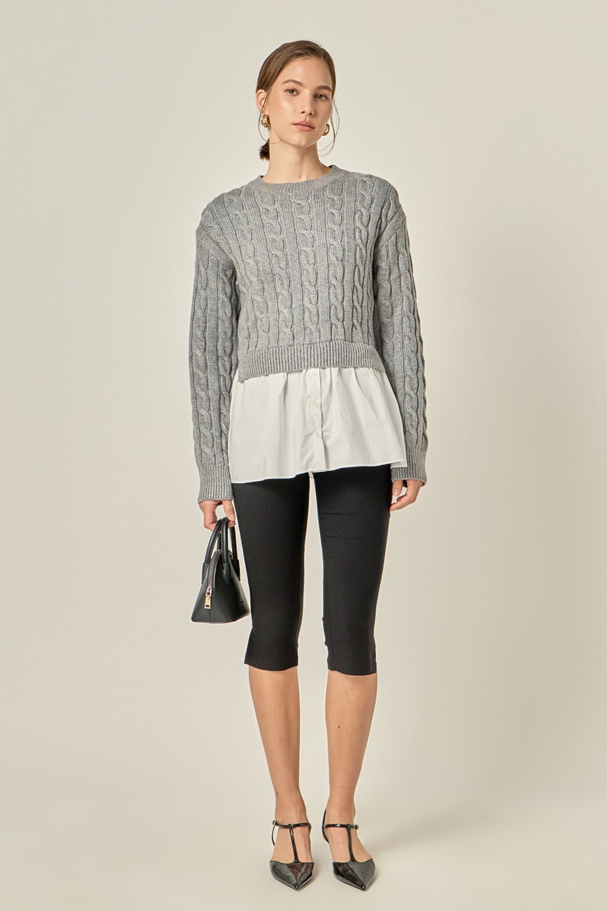 ENGLISH FACTORY - Mixed Media Sweater - TOPS available at Objectrare