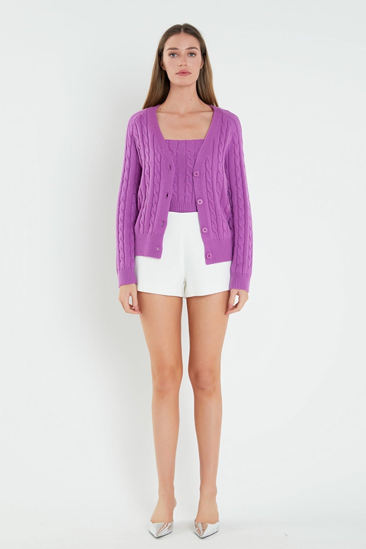 ENGLISH FACTORY - Cable Knit Cardigan - SWEATERS & KNITS available at Objectrare