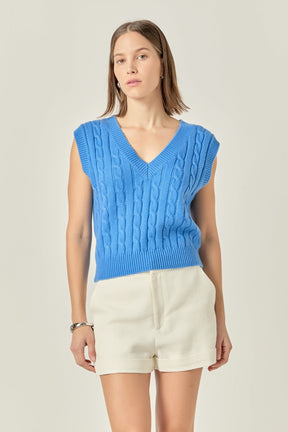 Cable Knit Chunky Vest