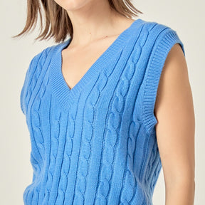 Cable Knit Chunky Vest