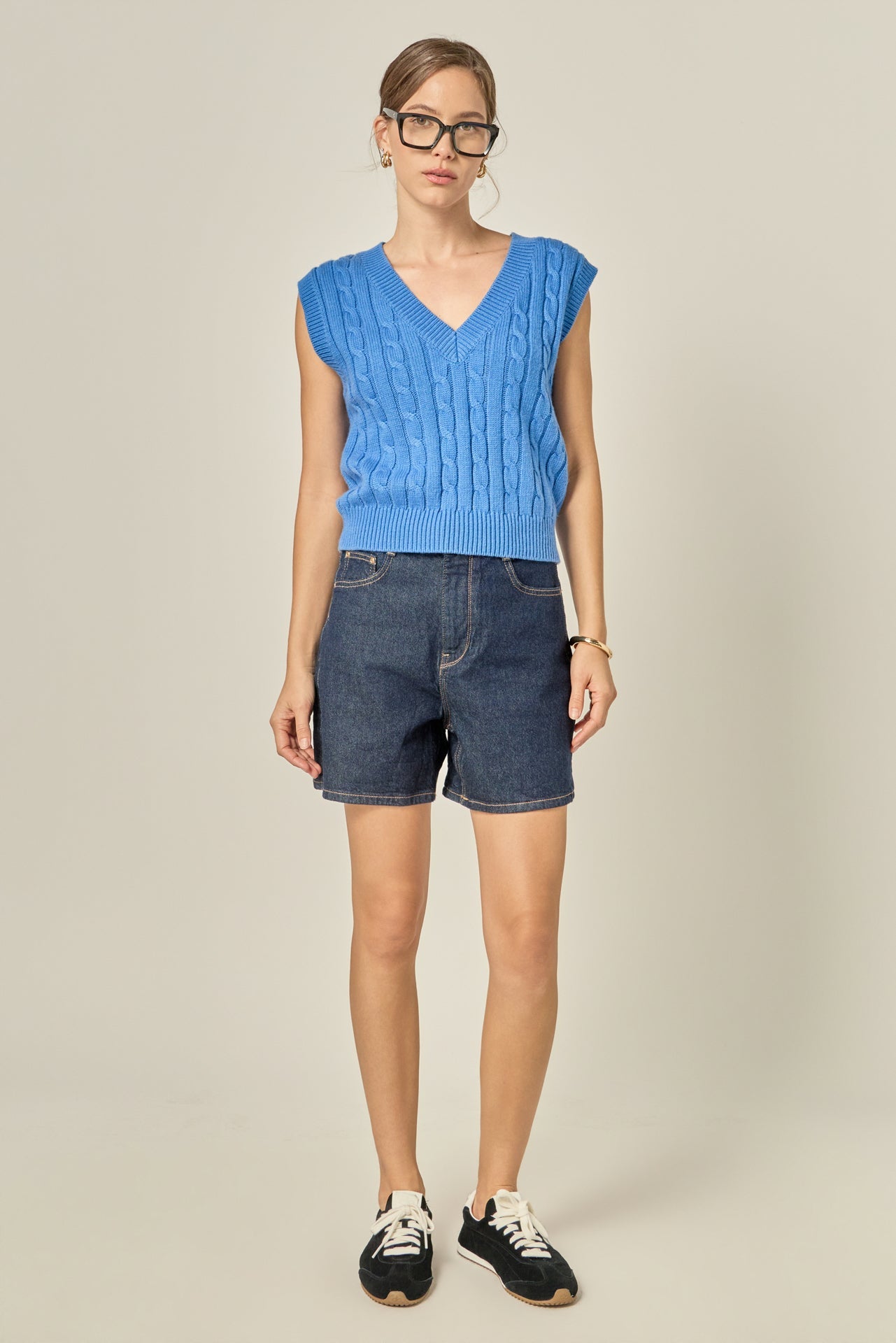 ENGLISH FACTORY - Cable Knit Chunky Vest - SWEATERS & KNITS available at Objectrare