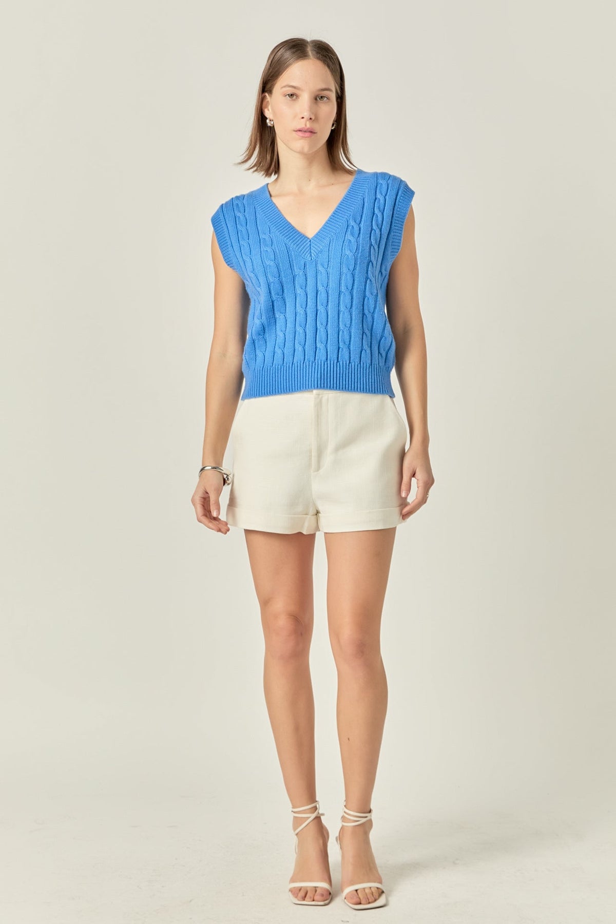 ENGLISH FACTORY - Cable Knit Chunky Vest - SWEATERS & KNITS available at Objectrare