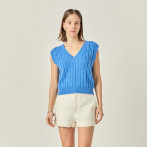 Cable Knit Chunky Vest