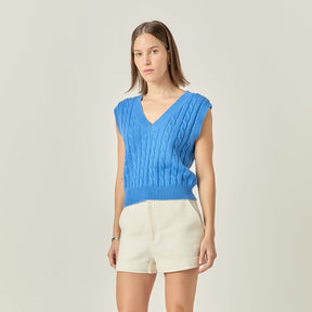 Cable Knit Chunky Vest