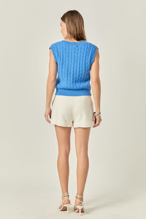 Cable Knit Chunky Vest