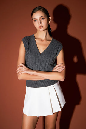 Cable Knit Chunky Vest