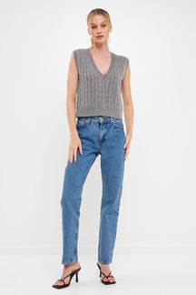 Cable Knit Chunky Vest