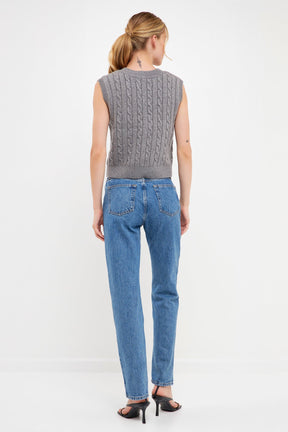 Cable Knit Chunky Vest
