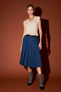ENGLISH FACTORY - Cable Knit Chunky Vest - SWEATERS & KNITS available at Objectrare