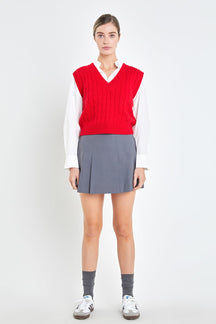 Cable Knit Chunky Vest
