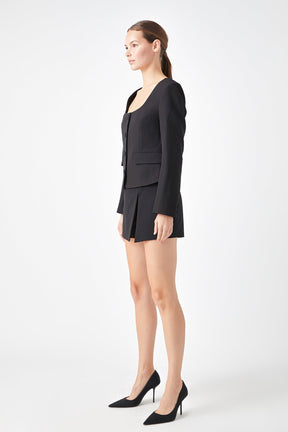 ENDLESS ROSE - Scooped U Buttoned Top - JACKETS available at Objectrare