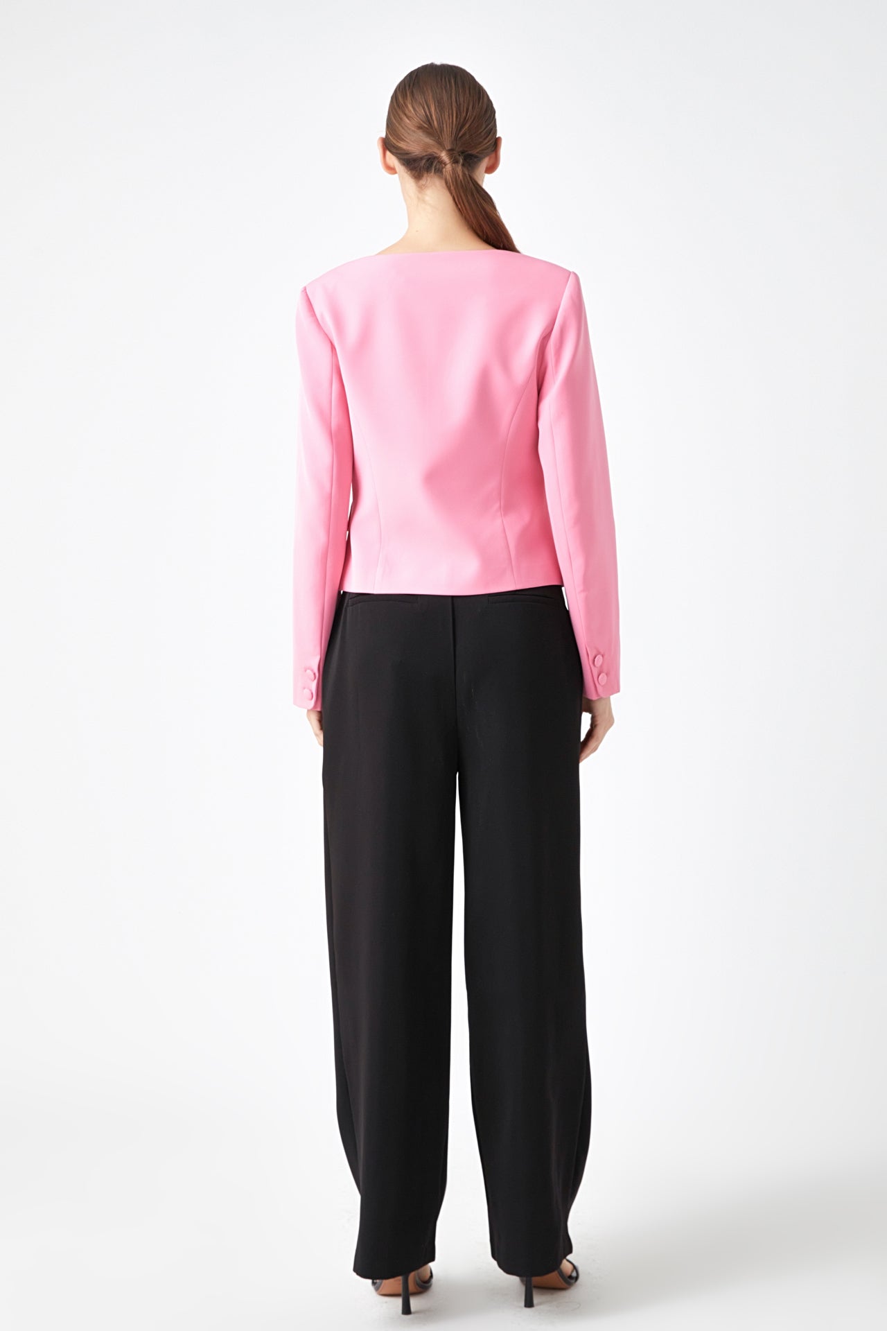 ENDLESS ROSE - Scooped U Buttoned Top - JACKETS available at Objectrare