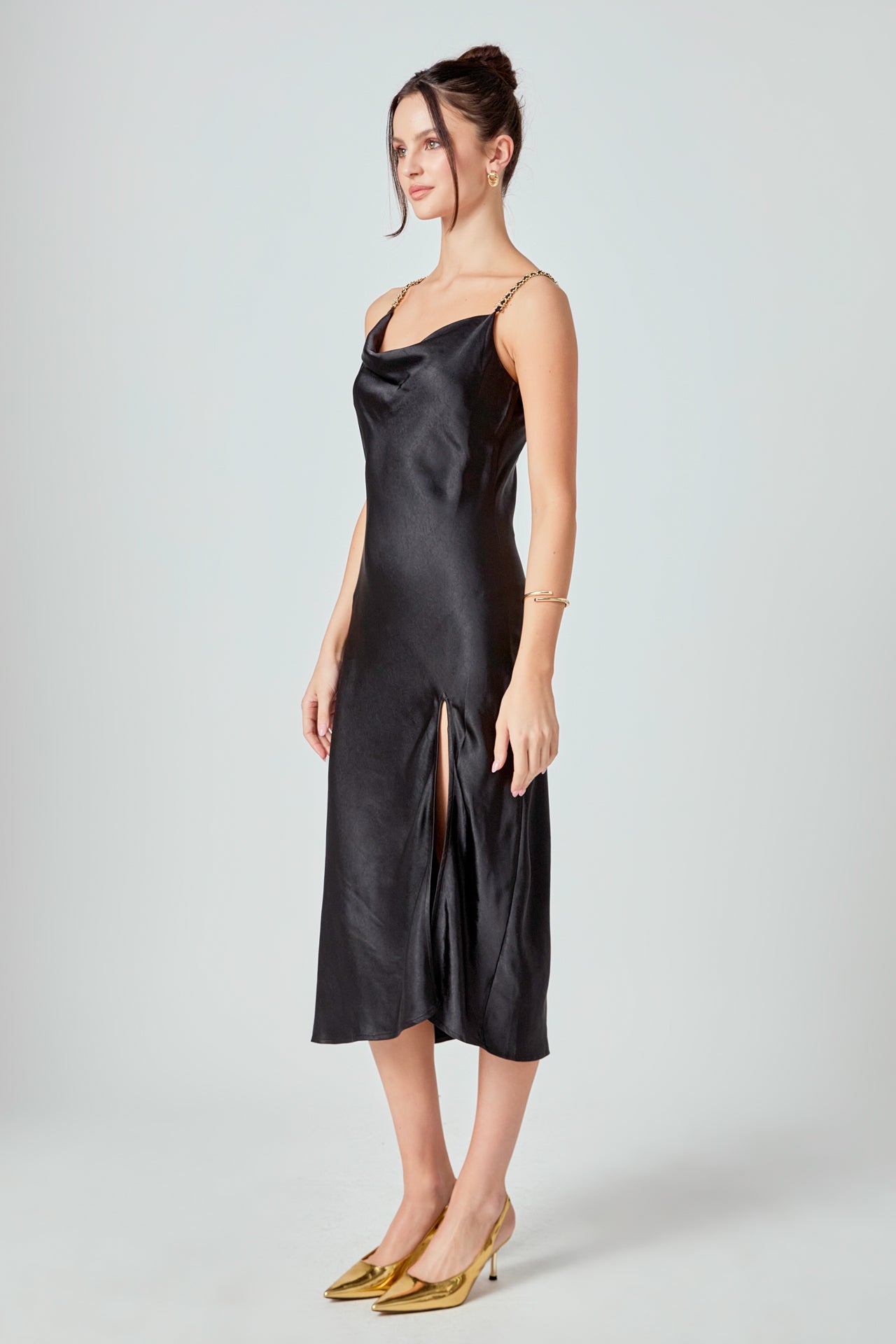 ENDLESS ROSE - Midi Satin Slip Dress - DRESSES available at Objectrare