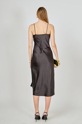 ENDLESS ROSE - Midi Satin Slip Dress - DRESSES available at Objectrare