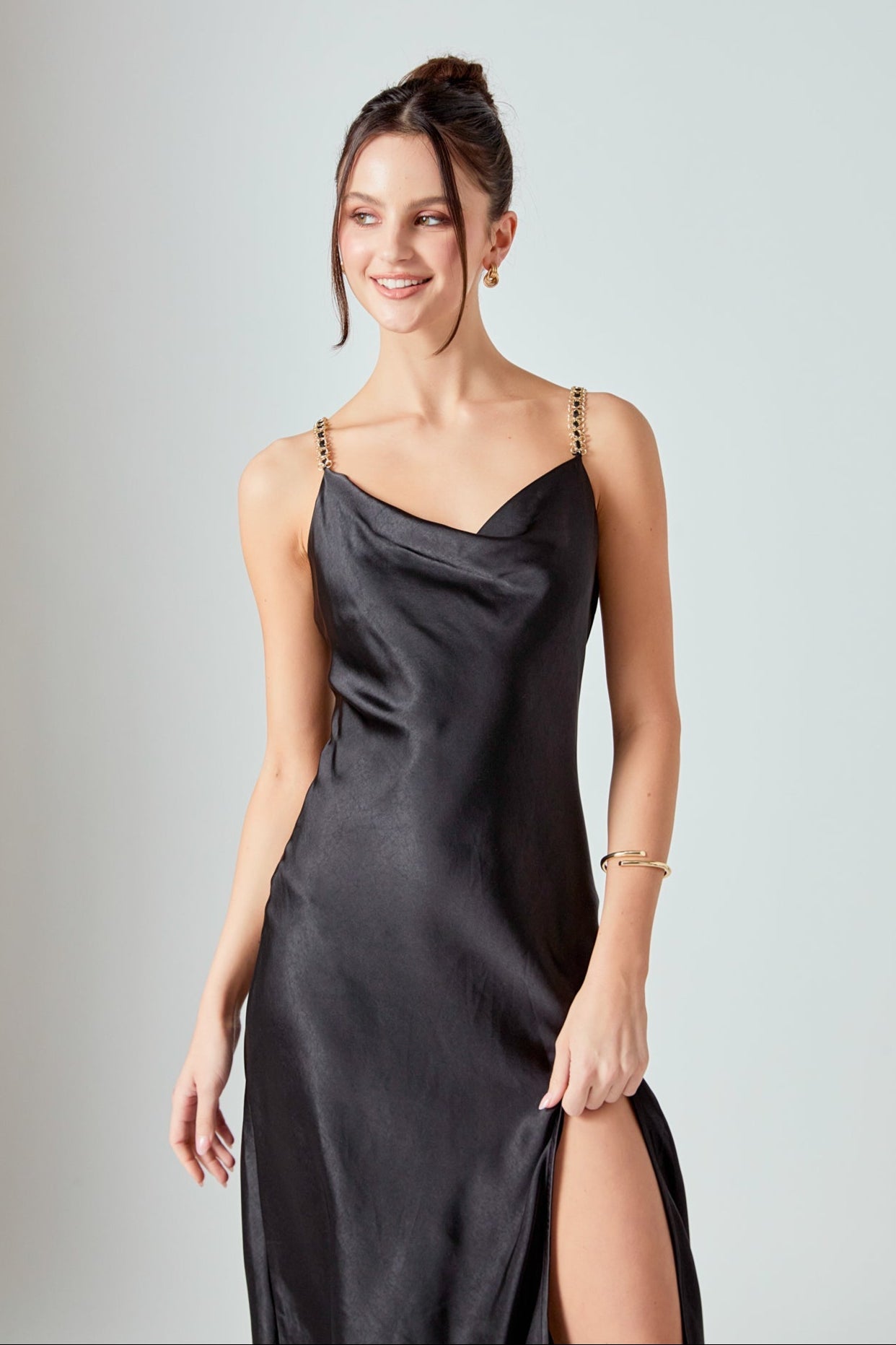 ENDLESS ROSE - Midi Satin Slip Dress - DRESSES available at Objectrare