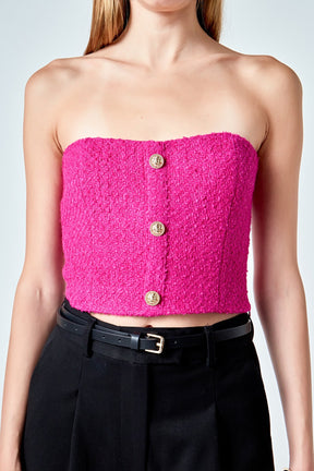 ENDLESS ROSE - Boucle Crop Top - TOPS available at Objectrare