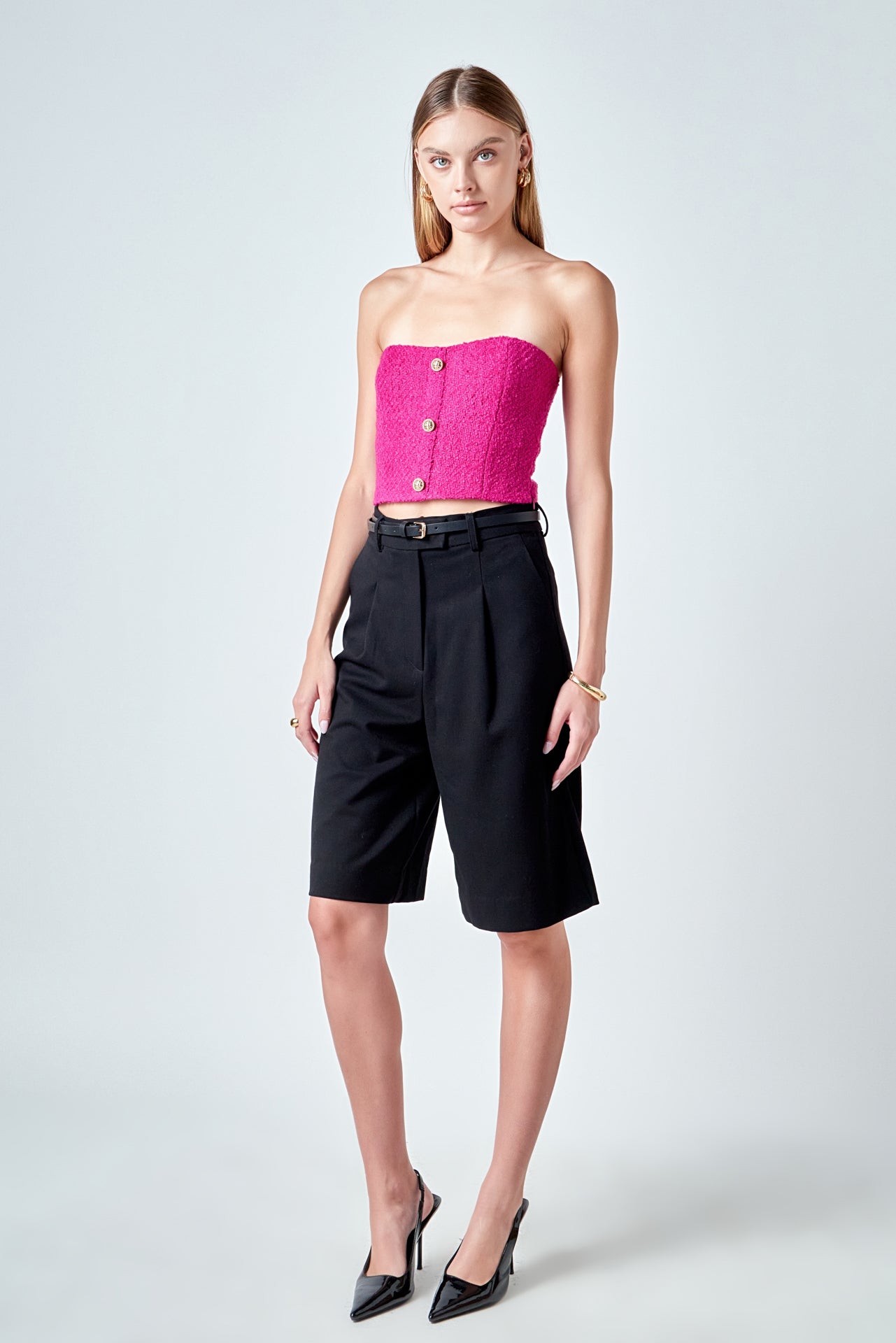 ENDLESS ROSE - Boucle Crop Top - TOPS available at Objectrare