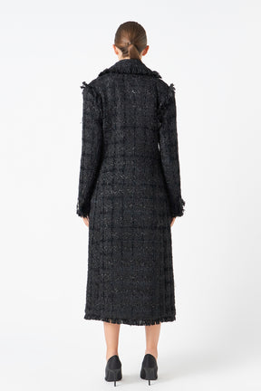 ENDLESS ROSE - Premium Long Tweed Coat - COATS available at Objectrare