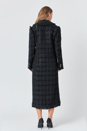 ENDLESS ROSE - Endless Rose - Premium Long Tweed Coat - COATS available at Objectrare