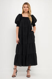 ENGLISH FACTORY - Smocked Baby Doll Maxi - DRESSES available at Objectrare