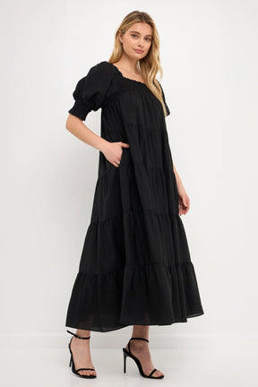 ENGLISH FACTORY - Smocked Baby Doll Maxi - DRESSES available at Objectrare