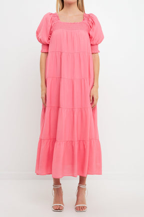 ENGLISH FACTORY - Smocked Baby Doll Maxi - DRESSES available at Objectrare