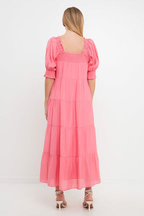 ENGLISH FACTORY - Smocked Baby Doll Maxi - DRESSES available at Objectrare