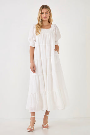 ENGLISH FACTORY - English Factory - Smocked Baby Doll Maxi - DRESSES available at Objectrare