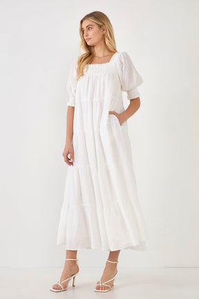 ENGLISH FACTORY - Smocked Baby Doll Maxi - DRESSES available at Objectrare