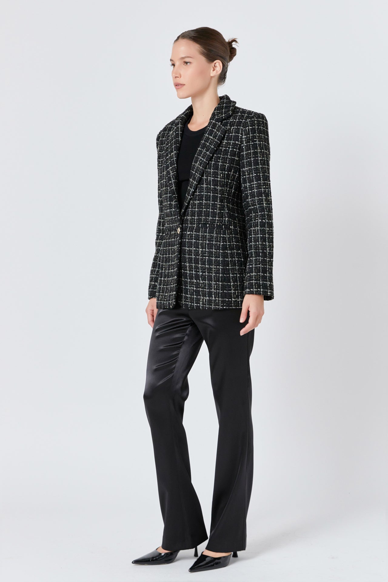 ENDLESS ROSE - Endless Rose - Tweed Single Breasted Blazer - BLAZERS available at Objectrare