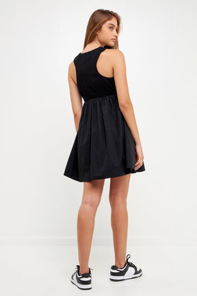 GREY LAB - Mixed Media Racerback Voluminous Mini - DRESSES available at Objectrare