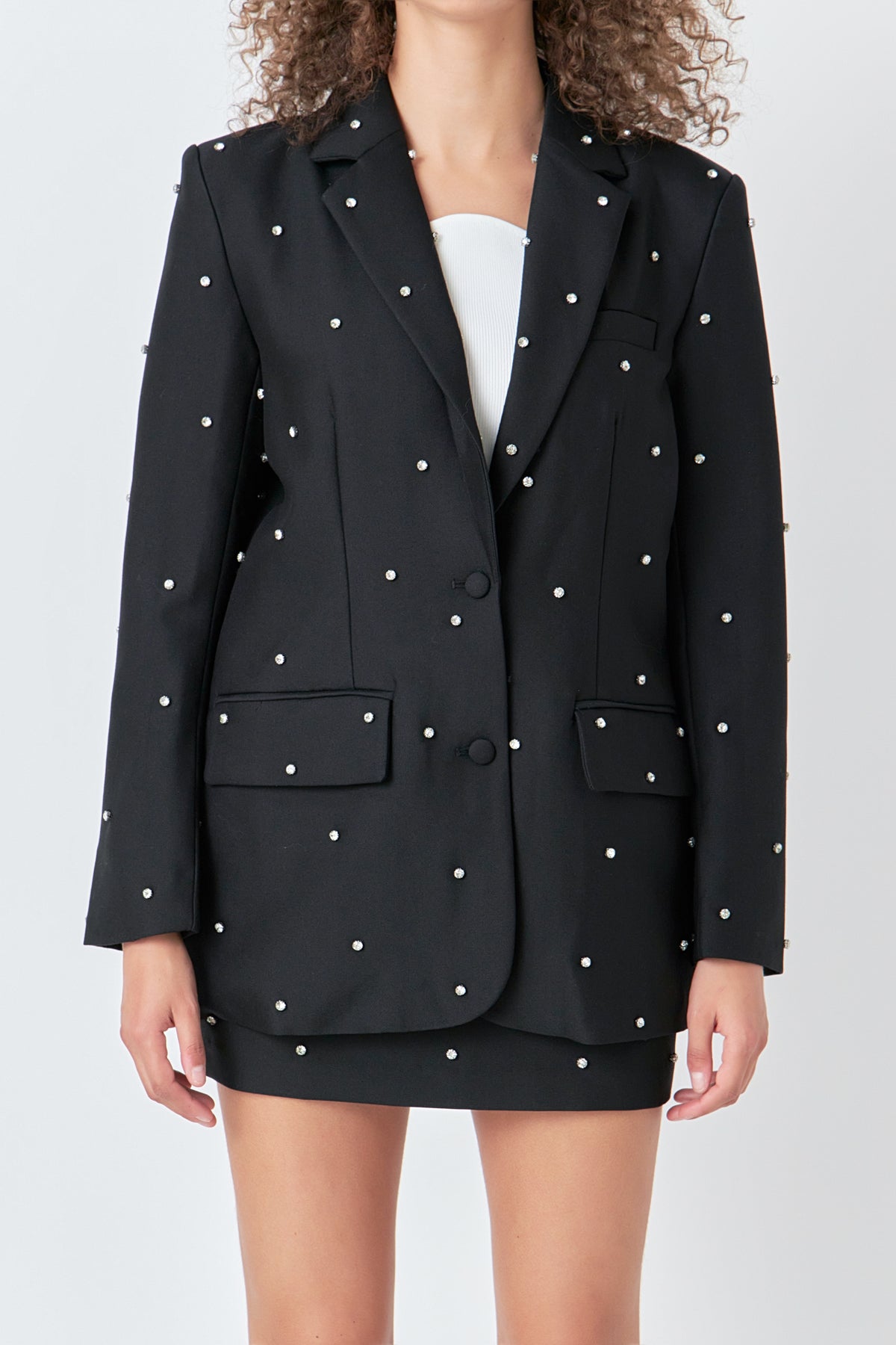 ENDLESS ROSE - Premium Embellished Blazer - BLAZERS available at Objectrare