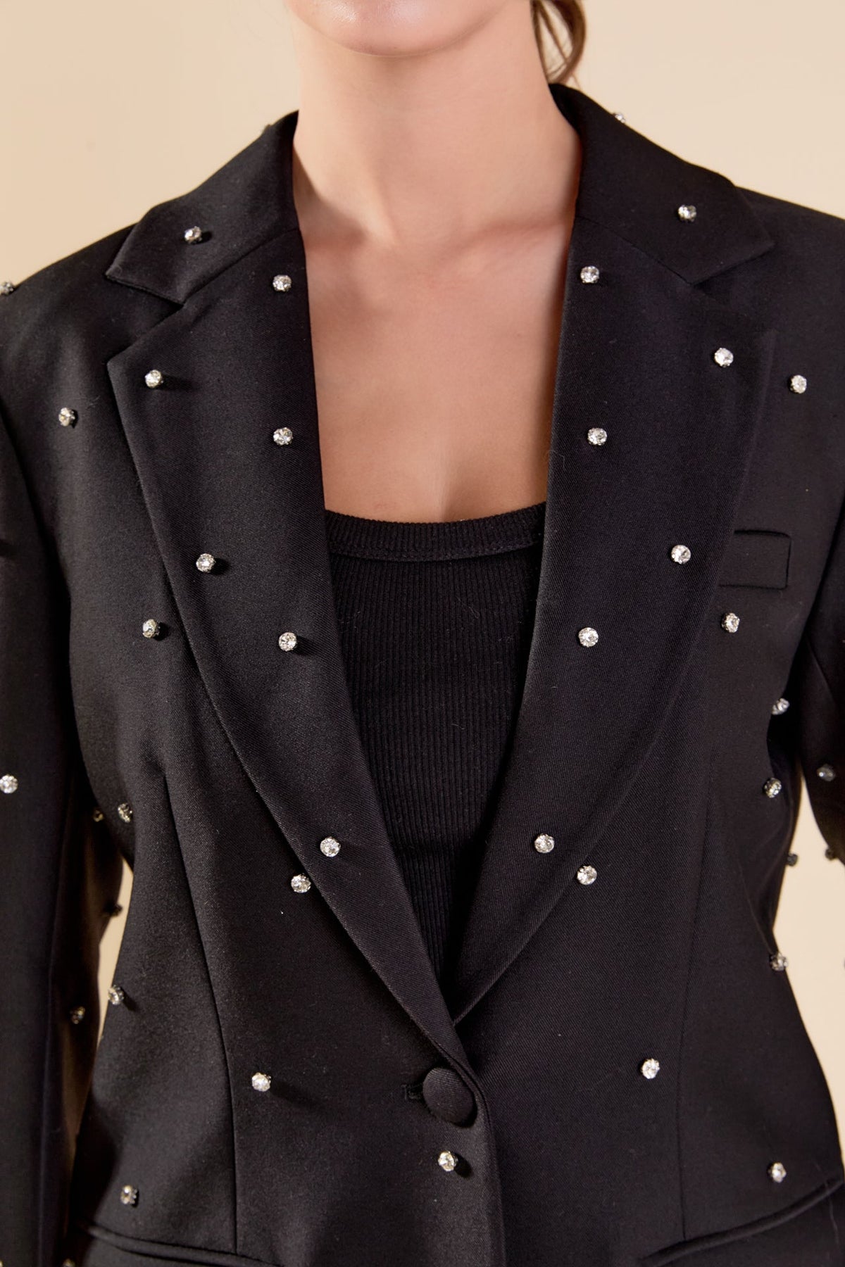 ENDLESS ROSE - Premium Embellished Blazer - BLAZERS available at Objectrare