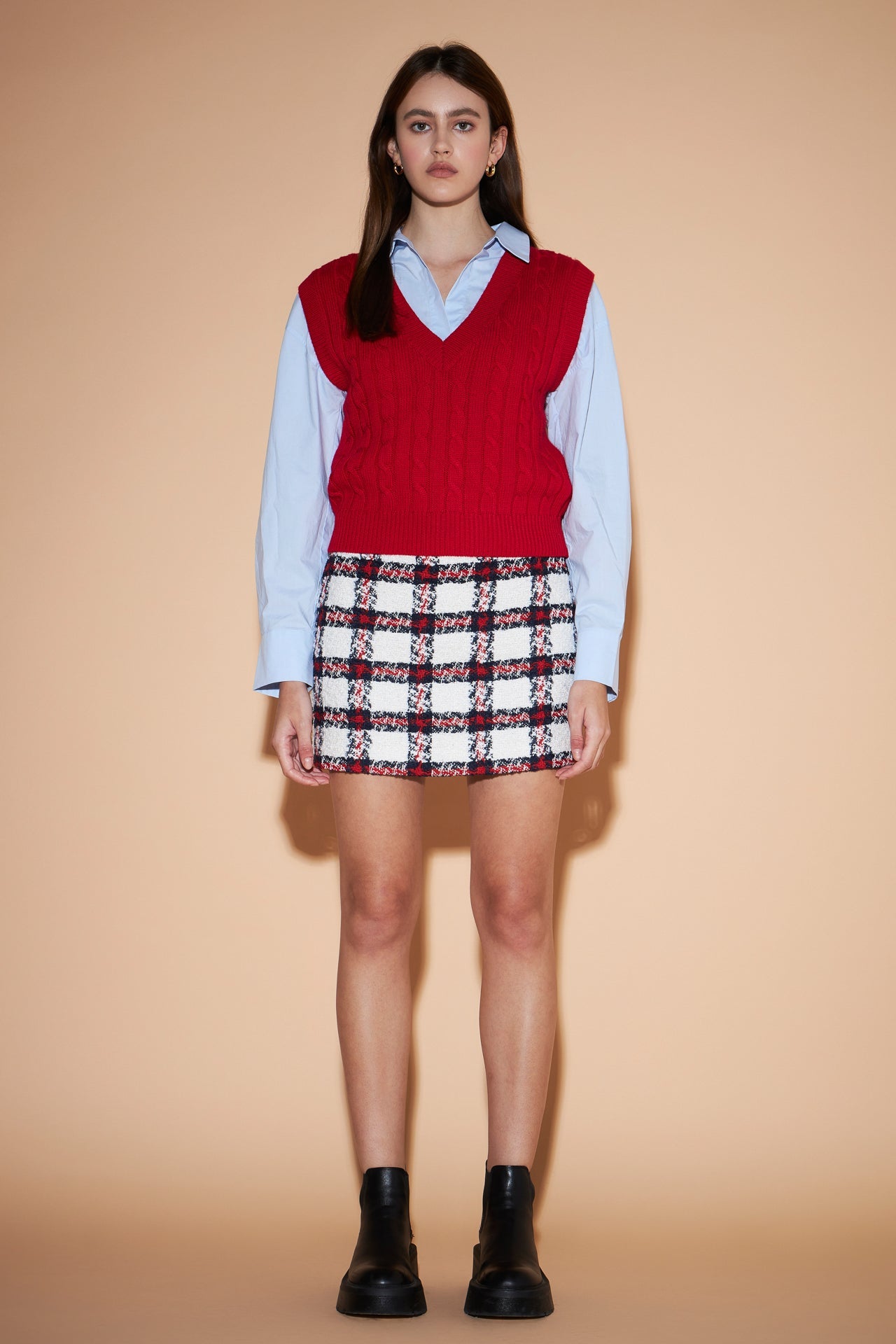 ENGLISH FACTORY - Plaid Mini Skirt - SKIRTS available at Objectrare