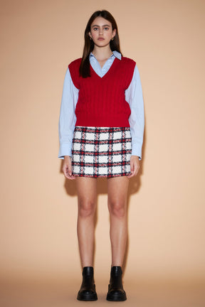 ENGLISH FACTORY - Plaid Mini Skirt - SKIRTS available at Objectrare