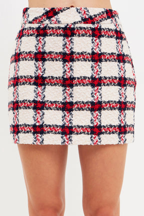 ENGLISH FACTORY - Plaid Mini Skirt - SKIRTS available at Objectrare