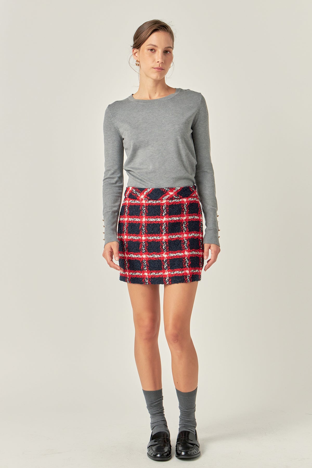 ENGLISH FACTORY - Plaid Mini Skirt - SKIRTS available at Objectrare