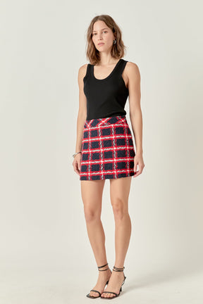 ENGLISH FACTORY - Plaid Mini Skirt - SKIRTS available at Objectrare