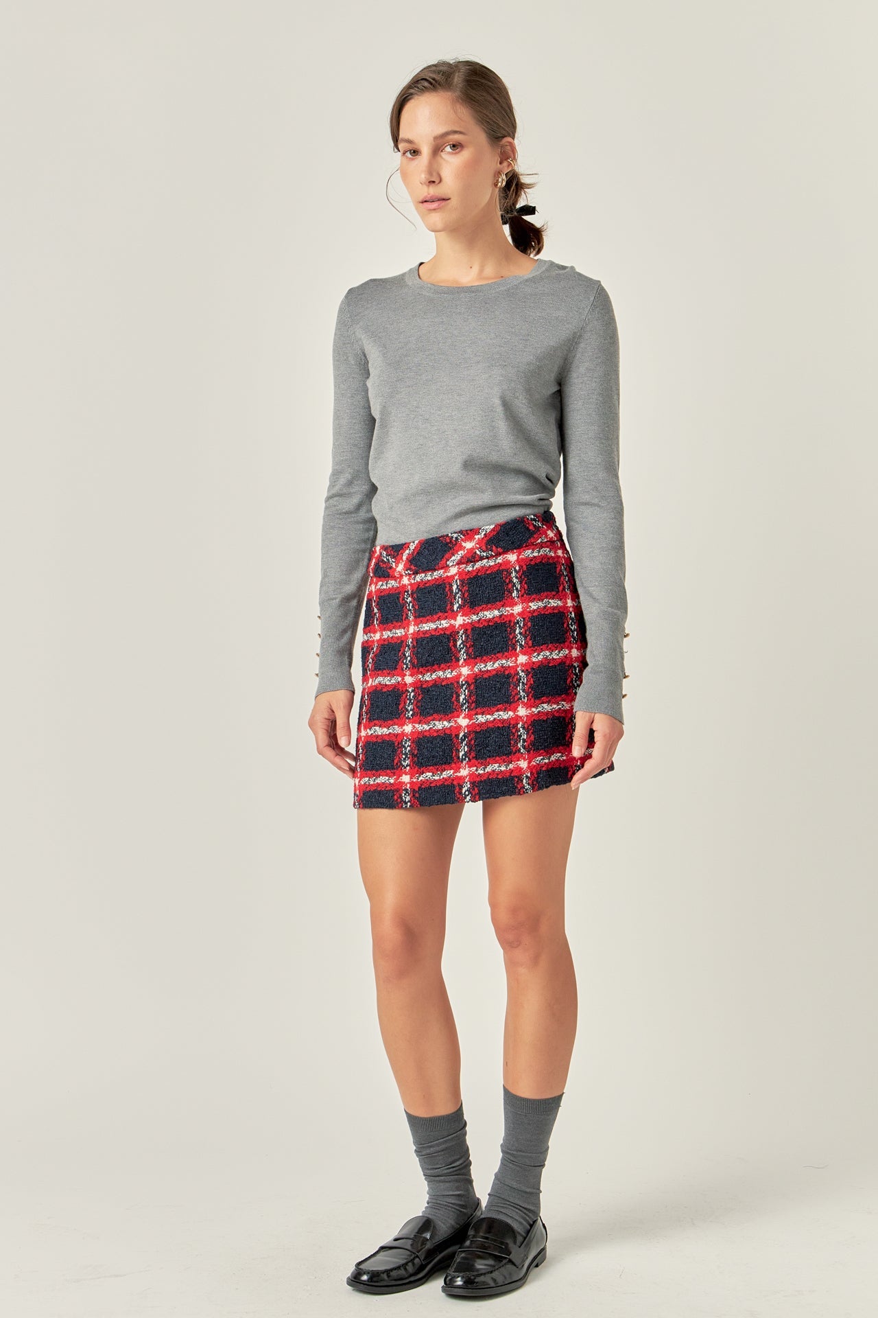 ENGLISH FACTORY - English Factory - Plaid Mini Skirt - SKIRTS available at Objectrare