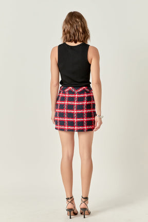 ENGLISH FACTORY - Plaid Mini Skirt - SKIRTS available at Objectrare