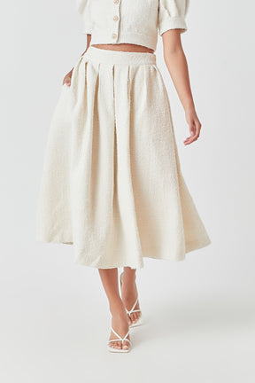 ENDLESS ROSE - Tweed Maxi Skirt - SKIRTS available at Objectrare