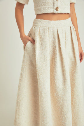 ENDLESS ROSE - Endless Rose - Premium Tweed Maxi Skirt - SKIRTS available at Objectrare