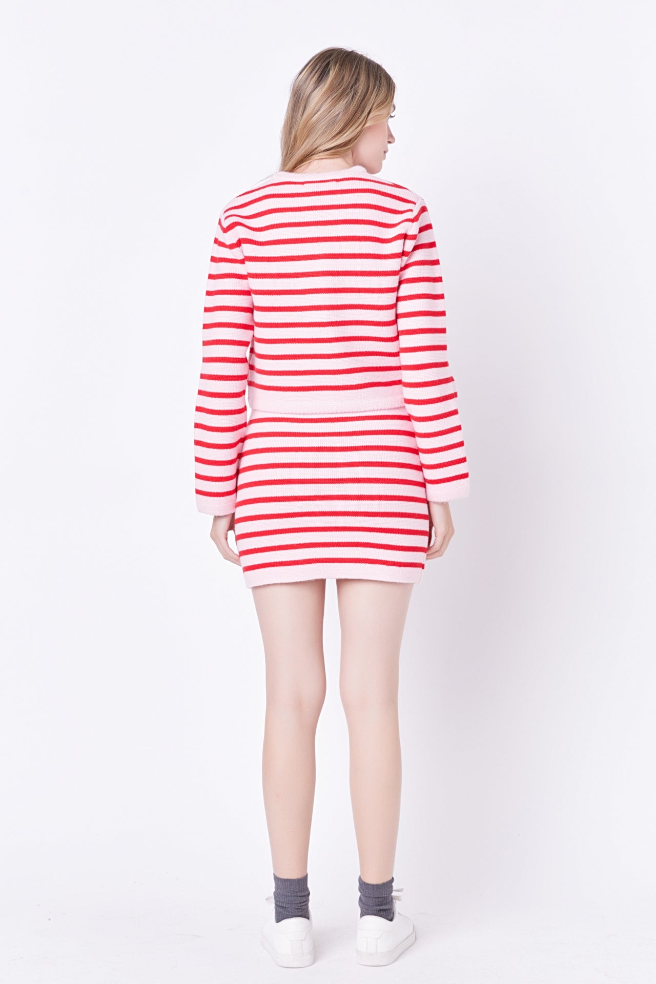 ENGLISH FACTORY - English Factory - Knit Striped Mini Skirt - SKIRTS available at Objectrare