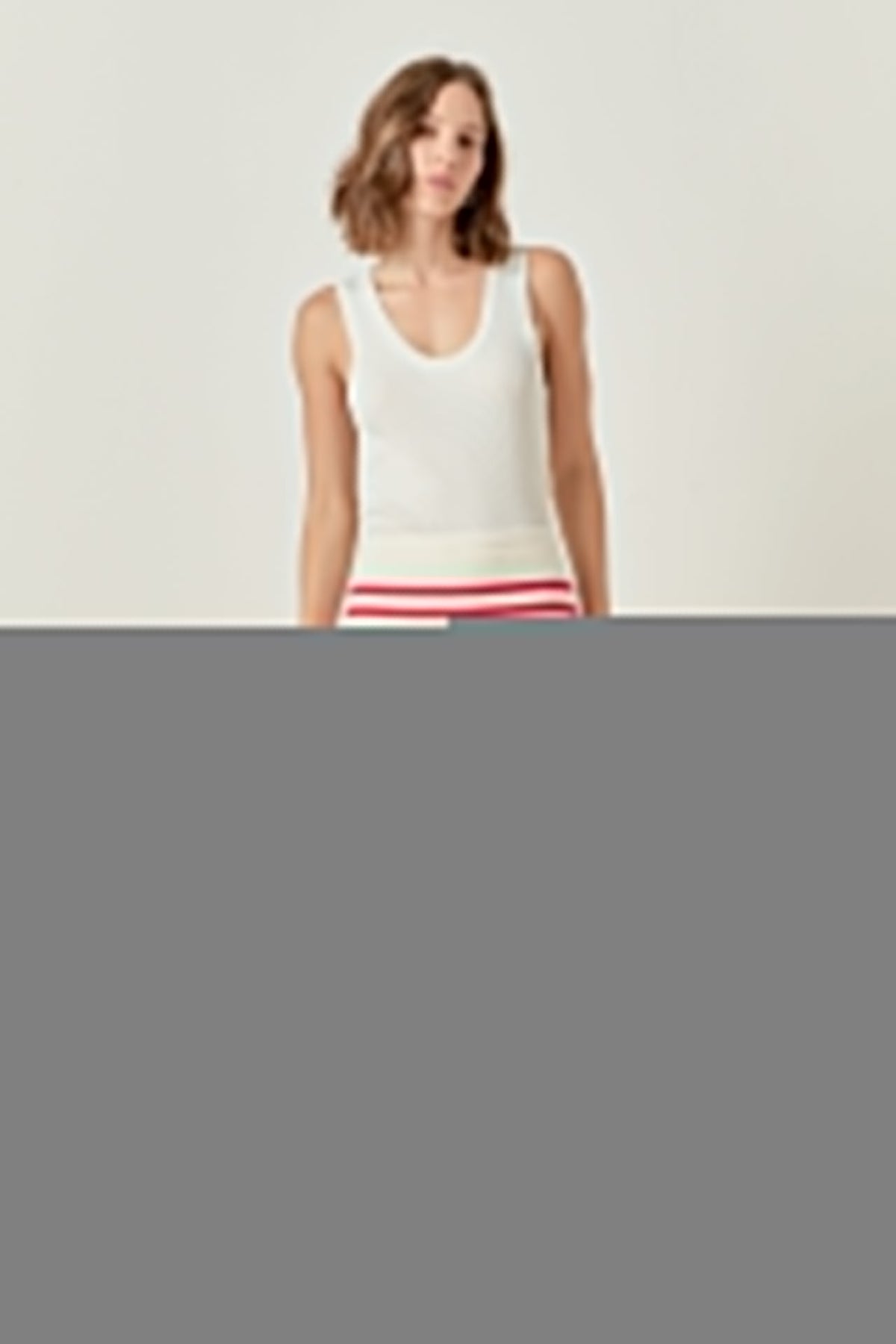 Knit Striped Mini Skirt