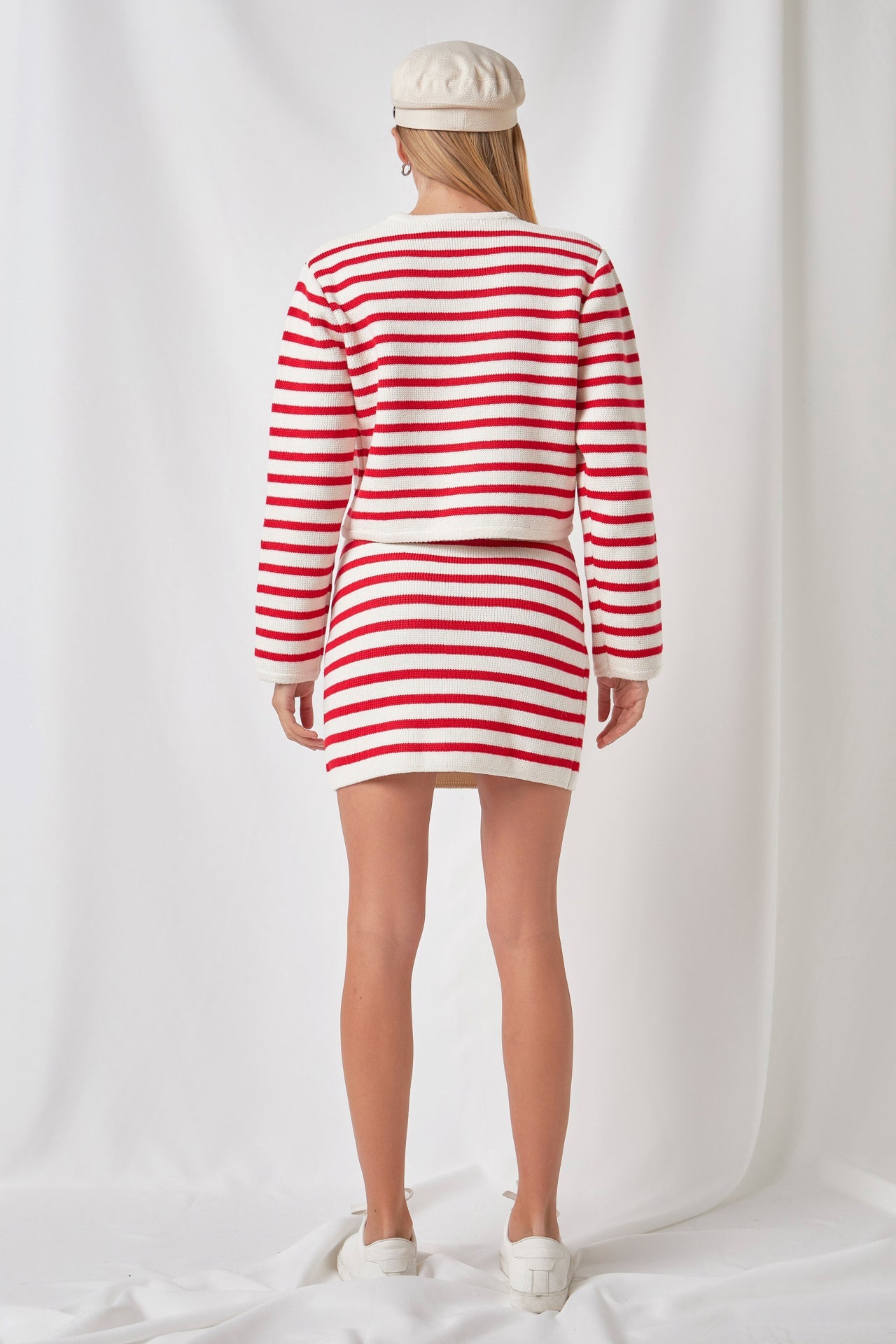 ENGLISH FACTORY - English Factory - Knit Striped Mini Skirt - SKIRTS available at Objectrare