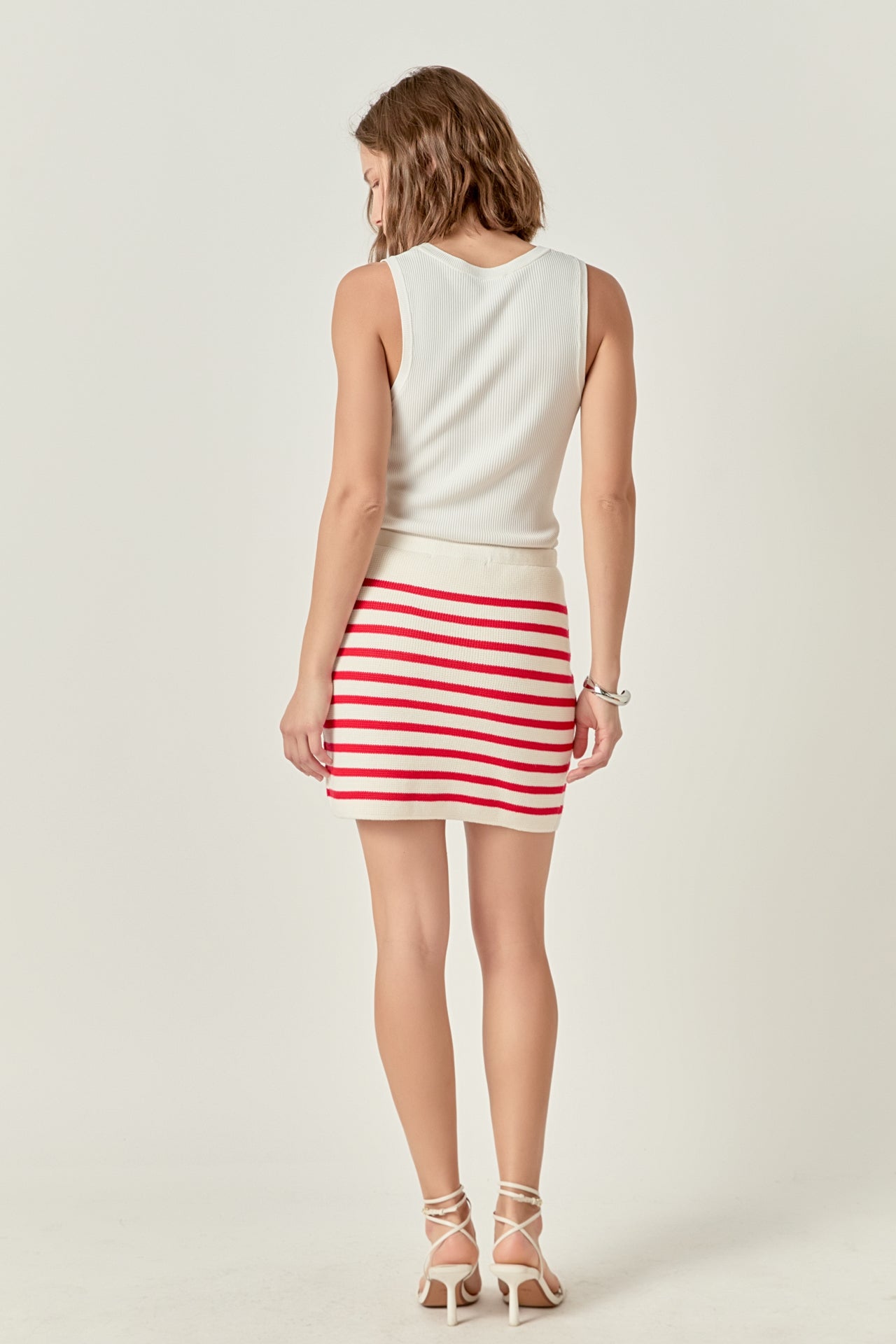 Knit Striped Mini Skirt