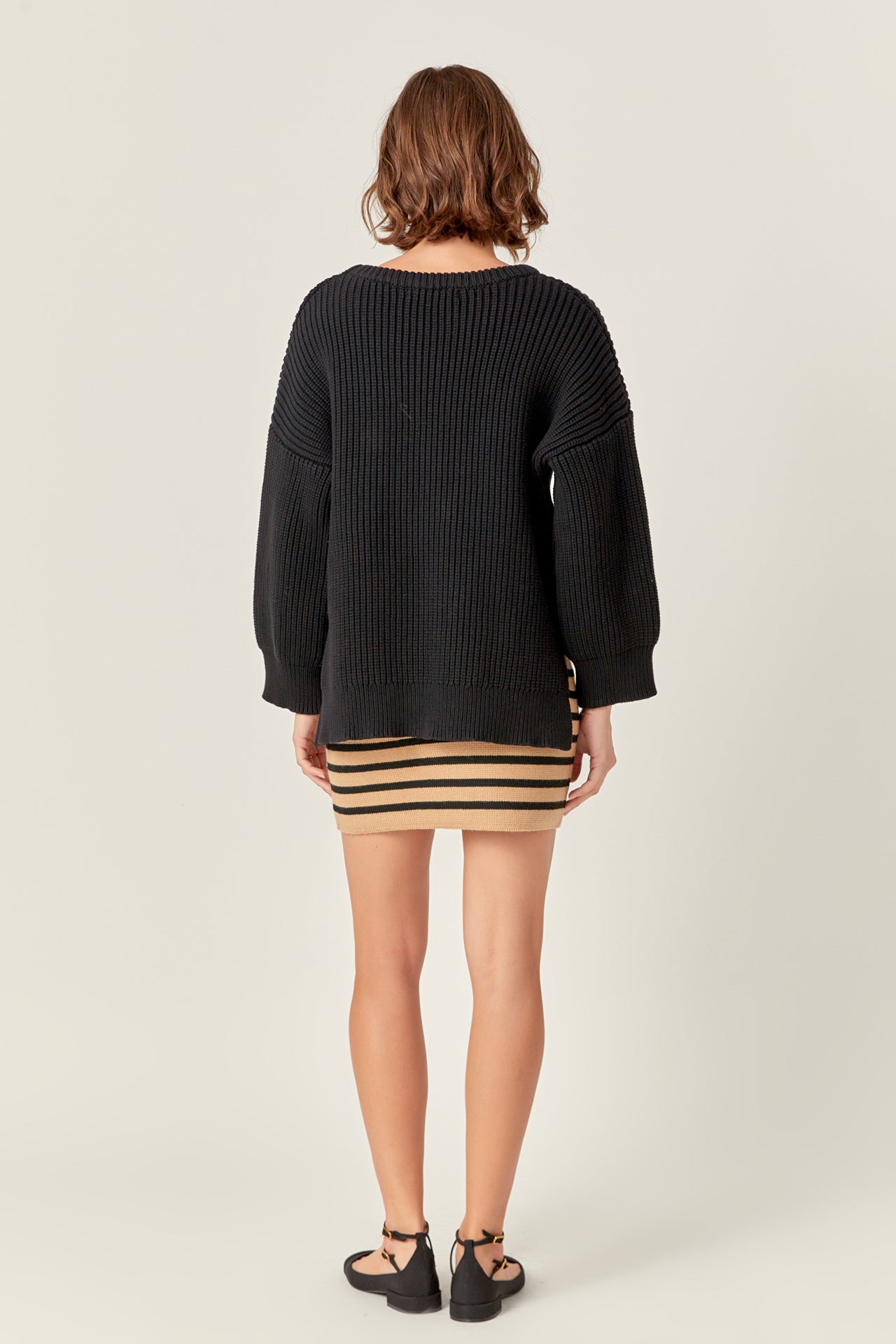 English Factory - Knit Striped Mini Skirt